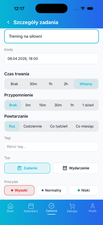 Szczegóły zadania